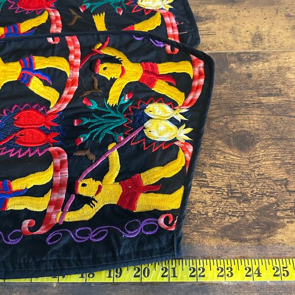Casa Maya Tipicos Vest Size Large Guatemala Folk Art 100 Cotton Embroidered EUC - Picture 4 of 8